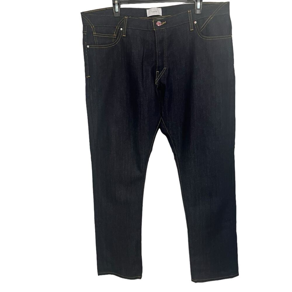 NWOT TRIARCHY‎ Slim Straight Blue Button Fly Jeans Sustainable Men’s Size 40X34